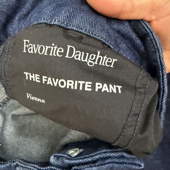 Favorite Daughter Vienna The Favorite Pant Dark Denim Jeans Wide Leg  Size 14 - Picture 3 of 12